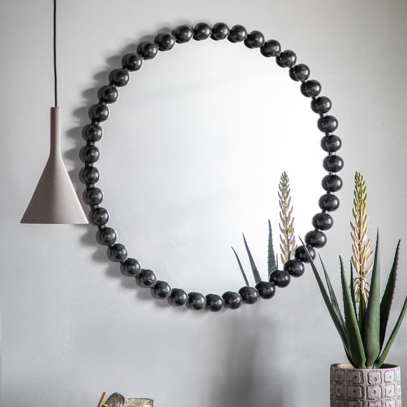 Annadel Beaded Round Wall Mirror - image 1
