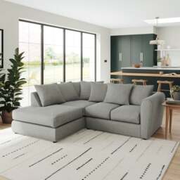 Blake Multi Texture Corner Chaise Sofa - thumbnail 1
