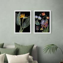 East End Prints Set of 2 Dark Florals Prints - thumbnail 1