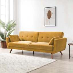 Bobby Velvet Double Sofa Bed - thumbnail 3