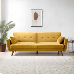 Bobby Velvet Double Sofa Bed - thumbnail 2