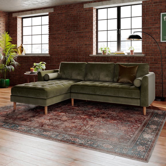 Max Velvet Corner Chaise Sofa - image 1