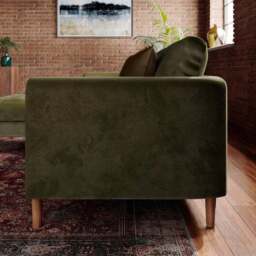 Max Velvet Corner Chaise Sofa - thumbnail 3