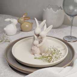 Eggs-traordinary Gift Co. Family of Bunnies Ceramic Ornament - thumbnail 1