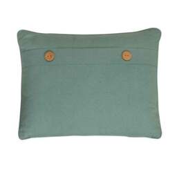 Meg Hawkins Bee Rectangular Cushion with Wooden Buttons - thumbnail 2