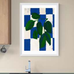 East End Prints Checkered Greenery Print - thumbnail 1