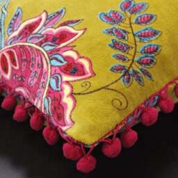 Paoletti Malisa Floral Velvet Cushion - thumbnail 2