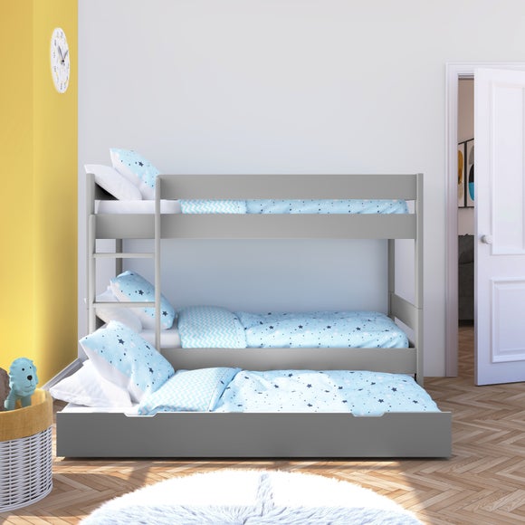Compact Wooden Bunk Bed With Open Trundle - image 1