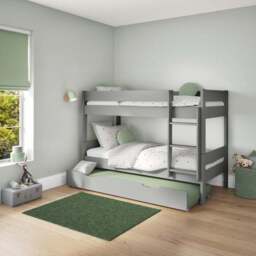 Compact Wooden Bunk Bed With Open Trundle - thumbnail 3
