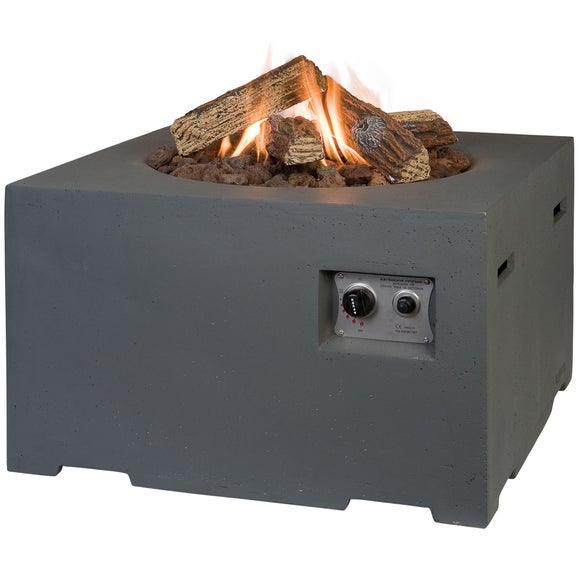 Happy Cocooning Grey Square Fire Pit