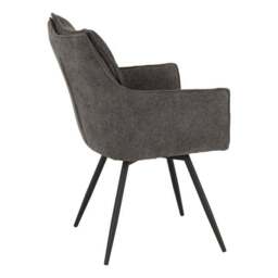 Lewis Set of 2 Carver Swivel Dining Chairs, Fabric - thumbnail 5
