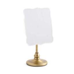 Classic Antique Brass Pedestal Mirror - thumbnail 3