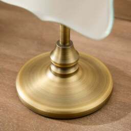 Classic Antique Brass Pedestal Mirror - thumbnail 2