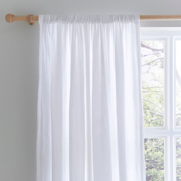 Cotton Muslin Slot Top Curtains - image 1