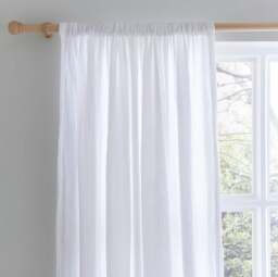 Cotton Muslin Slot Top Curtains - thumbnail 1