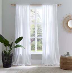 Cotton Muslin Slot Top Curtains - thumbnail 2