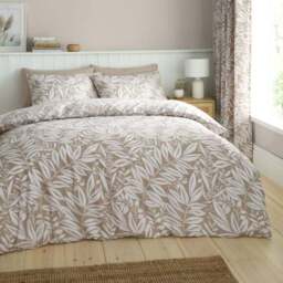 Catherine Lansfield Sorrel Leaves Reversible Duvet Cover & Pillowcase Set - thumbnail 3