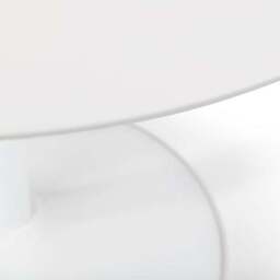 Blanco 4 Seater Round Pedestal Dining Table, White - thumbnail 3