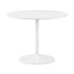 Blanco 4 Seater Round Pedestal Dining Table, White - thumbnail 2