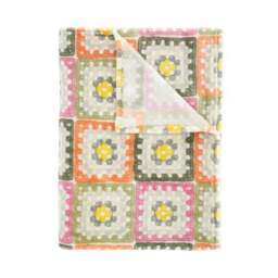 Catherine Lansfield Crochet Print Fleece Throw Blanket 130cm x 170cm - thumbnail 3