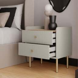 Georgi 2 Drawer Bedside Table - thumbnail 3