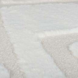 Boucle Carved Faux Fur Rug - thumbnail 2