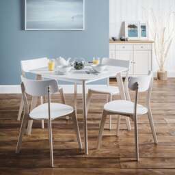 Casa 4 Seater Square Dining Table, White