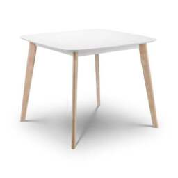 Casa 4 Seater Square Dining Table, White - thumbnail 3