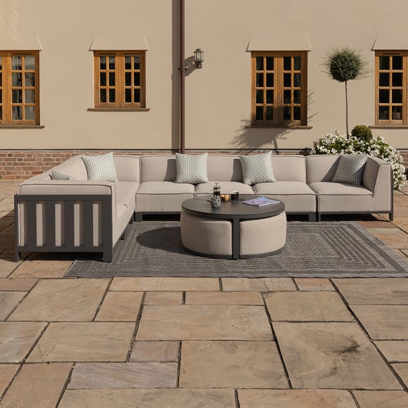 Maze Ibiza Large Corner Garden Sofa Set with Round Coffee Table - image 1