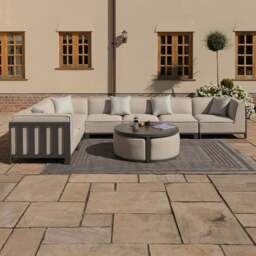 Maze Ibiza Large Corner Garden Sofa Set with Round Coffee Table - thumbnail 1