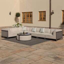 Maze Ibiza Large Corner Garden Sofa Set with Round Coffee Table - thumbnail 4