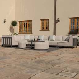 Maze Ibiza Large Corner Garden Sofa Set with Round Coffee Table - thumbnail 3