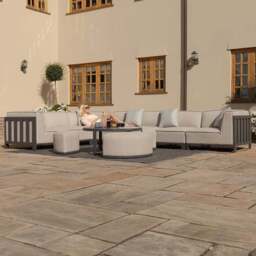 Maze Ibiza Large Corner Garden Sofa Set with Round Coffee Table - thumbnail 2