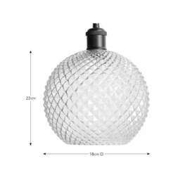 Elodie Faceted Glass Easy Fit Pendant Shade - thumbnail 4
