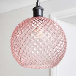 Elodie Faceted Glass Easy Fit Pendant Shade - thumbnail 1
