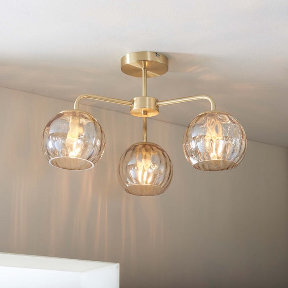 Vogue Arkoma 3 Light Semi Flush Ceiling Light - image 1
