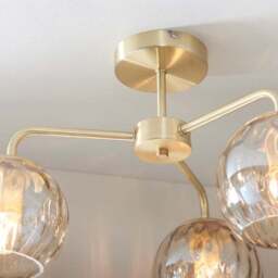 Vogue Arkoma 3 Light Semi Flush Ceiling Light - thumbnail 4