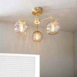 Vogue Arkoma 3 Light Semi Flush Ceiling Light - thumbnail 3