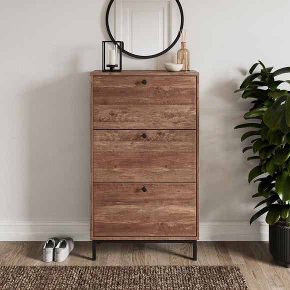 Fulton Pine Shoe Storage Cabinet by Dunelm