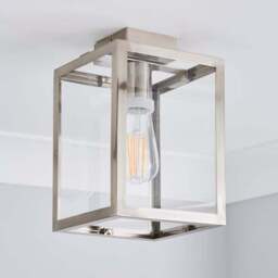 London Industrial Bathroom Flush Ceiling Light - thumbnail 2