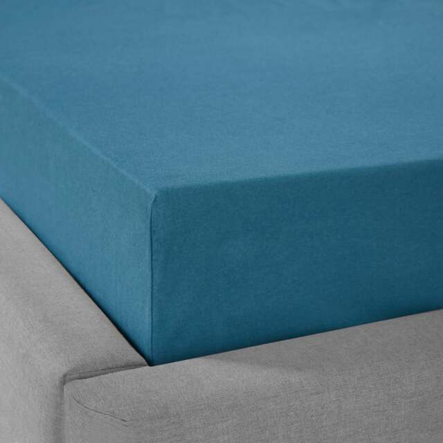 Dorma Brushed Cotton 35cm Fitted Sheet blue