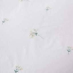 Emma Cow Parsley Embroidery 100% Cotton Sateen Duvet Cover & Pillowcase Set - thumbnail 3