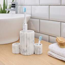 Natural Marble Textures Toothbrush Holders For Bathroom, Electric - View #2