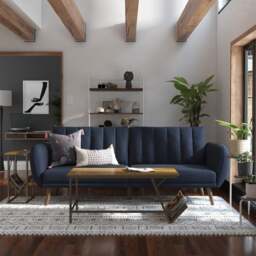 Brittany Linen 3 Seater Double Sofa Bed
