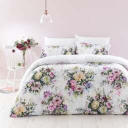 Kinsley Floral 100% Cotton Duvet Cover & Pillowcase Set - thumbnail 1