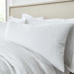 Bianca Fleur Matelasse Jacquard 100% Cotton Duvet Cover & Pillowcase Set - thumbnail 2