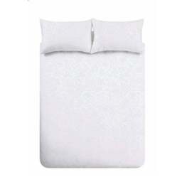 Bianca Fleur Matelasse Jacquard 100% Cotton Duvet Cover & Pillowcase Set - thumbnail 5
