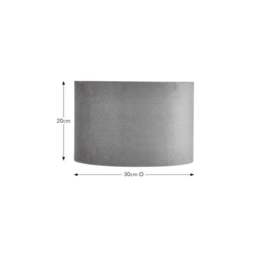 Ticking Stripe Velvet Drum Lamp Shade - thumbnail 5