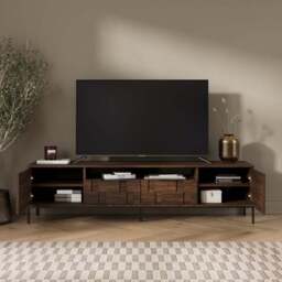 "Watson Extra Wide TV Unit for TVs up to 80"", Wood Effect" - thumbnail 2