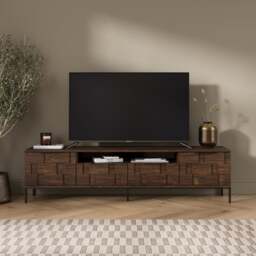 "Watson Extra Wide TV Unit for TVs up to 80"", Wood Effect" - thumbnail 1